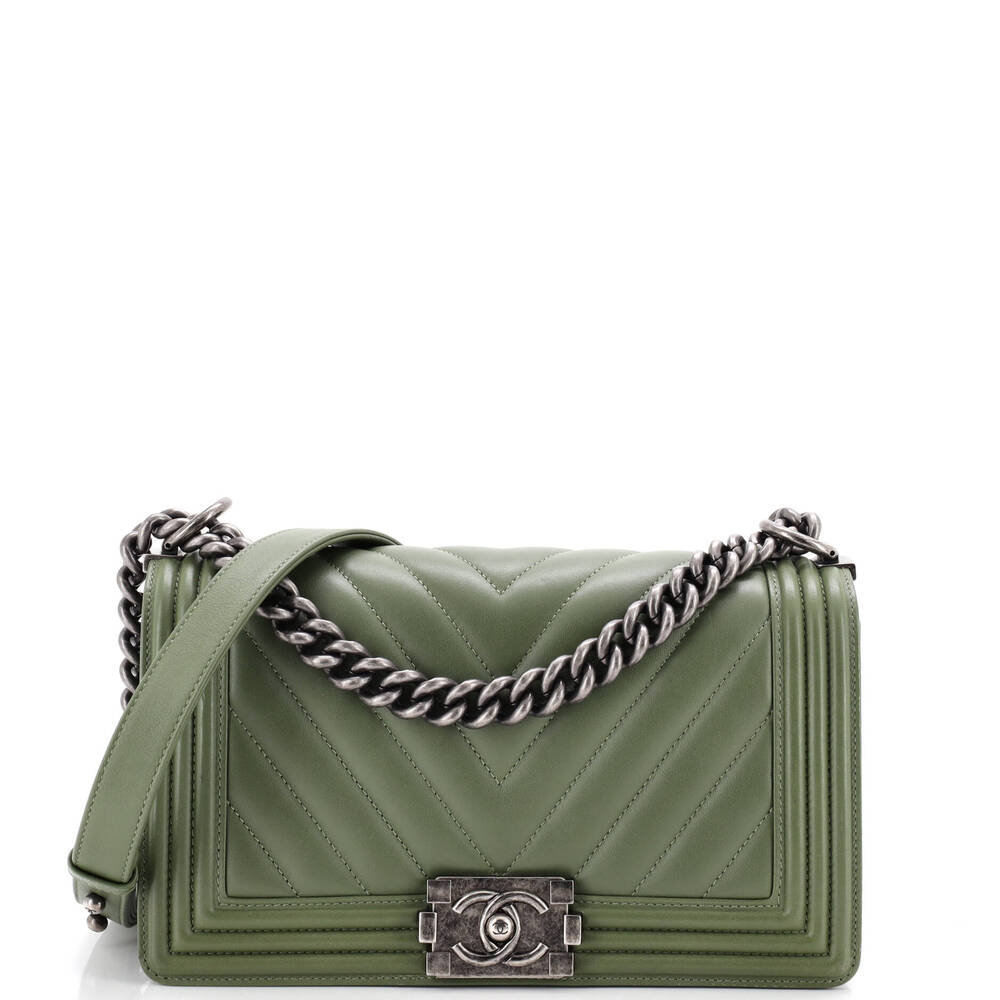 Chanel Boy Flap Bag Chevron Calfskin #350824C43B